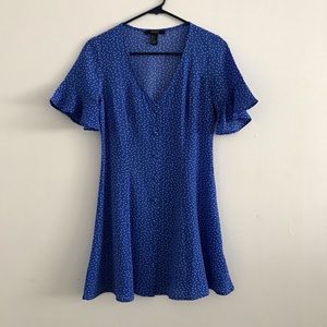 Blue polka dot dress